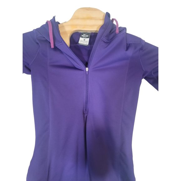 Nike Purple Half‎ Zip Moisture Wicking Athletic Hoodie Size Small - Picture 1 of 6